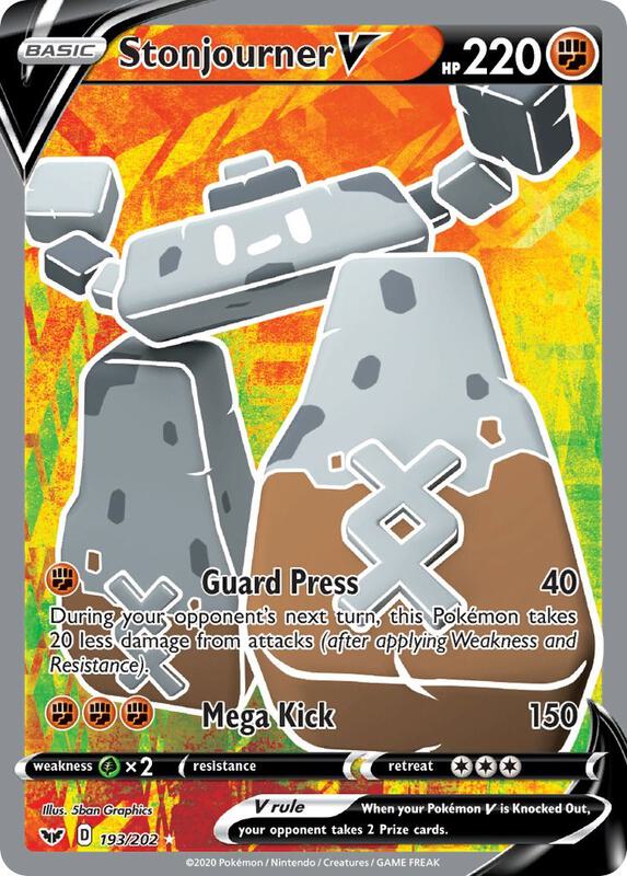 Stonjourner V (Full Art) 193/202 from SWSH01: Sword & Shield Base Set