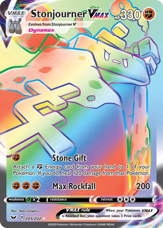 Stonjourner VMAX (Secret) 205/202 from SWSH01: Sword & Shield Base Set