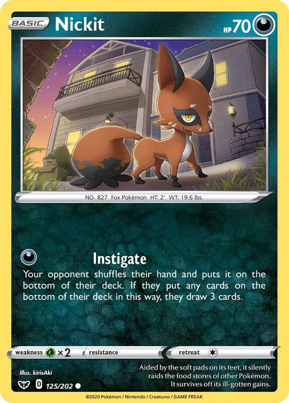 Nickit 125/202 from SWSH01: Sword & Shield Base Set
