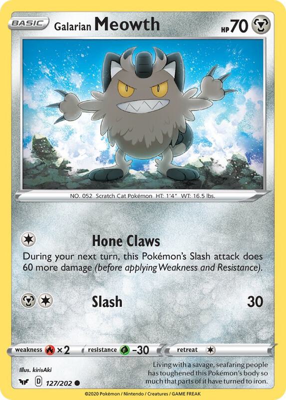 Galarian Meowth 127/202 from SWSH01: Sword & Shield Base Set