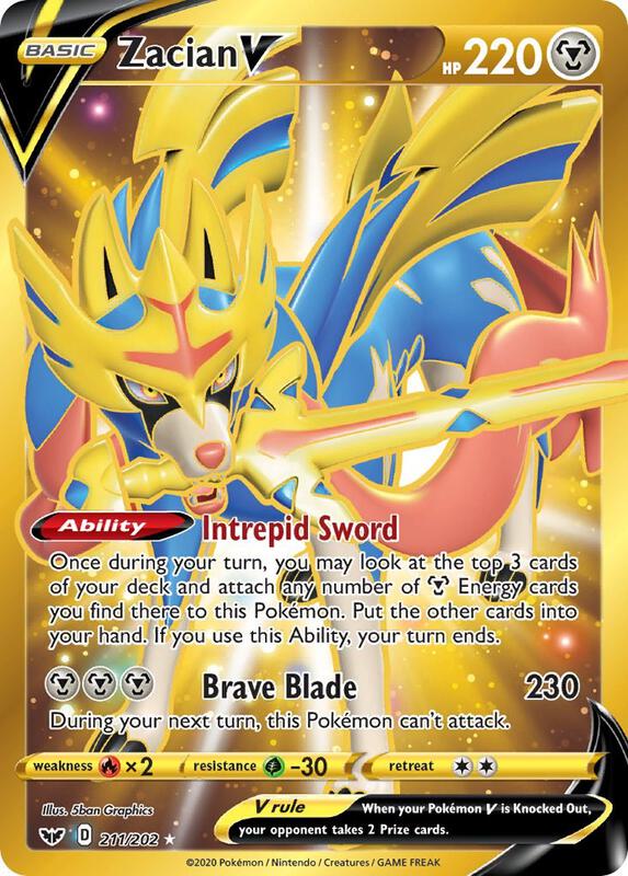 Zacian V (Secret) 211/202 from SWSH01: Sword & Shield Base Set