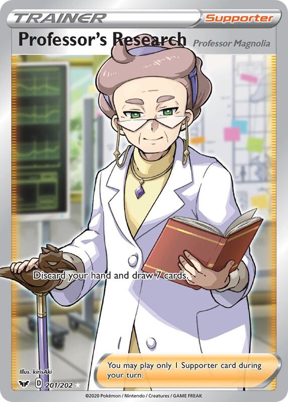 Professor's Research (Full Art) 201/202 from SWSH01: Sword & Shield Base Set
