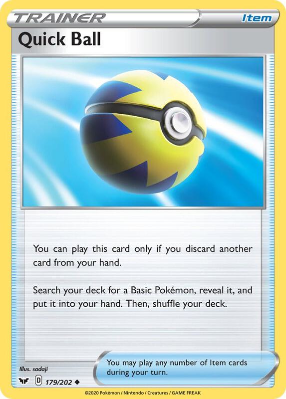 Quick Ball 179/202 from SWSH01: Sword & Shield Base Set