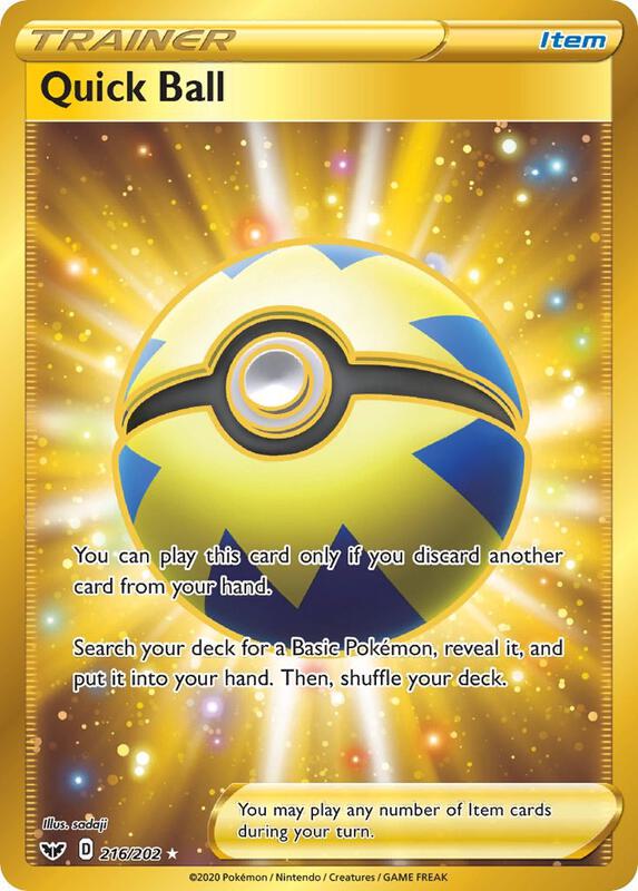 Quick Ball (Secret) 216/202 from SWSH01: Sword & Shield Base Set