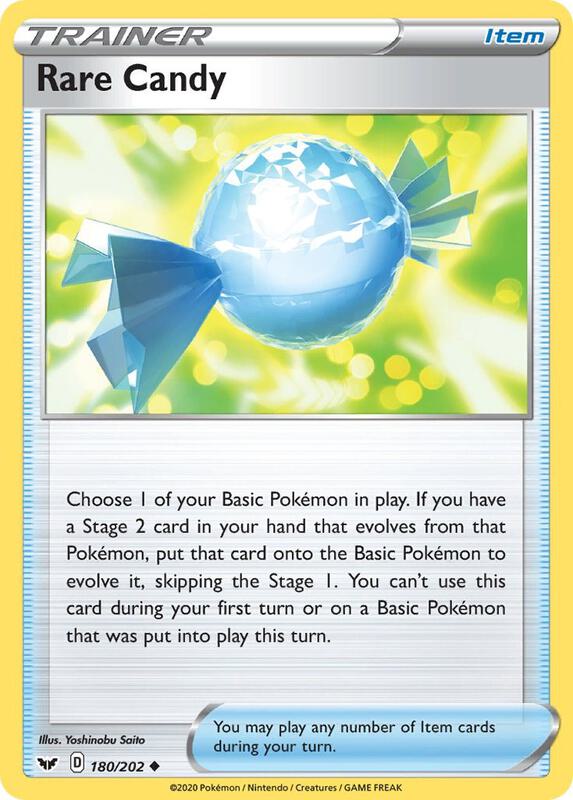 Rare Candy 180/202 from SWSH01: Sword & Shield Base Set