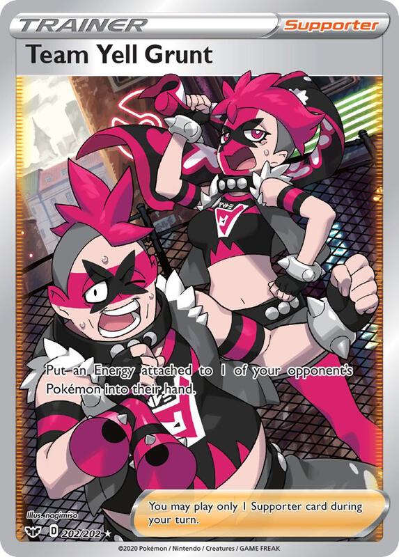 Team Yell Grunt (Full Art) 202/202 from SWSH01: Sword & Shield Base Set