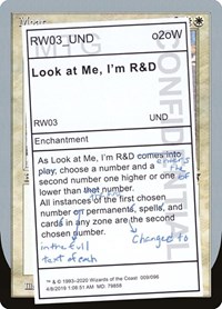 Look at Me, I'm R&D (Unsanctioned)