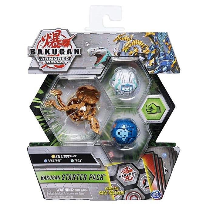 Bakugan – Battle Brawlers Starter Set – Con 3 Creature Trasformanti (Aurelus Nobilious Ultra) + 6 BakuCores + 40 Carte – Gioco Da 6 Anni