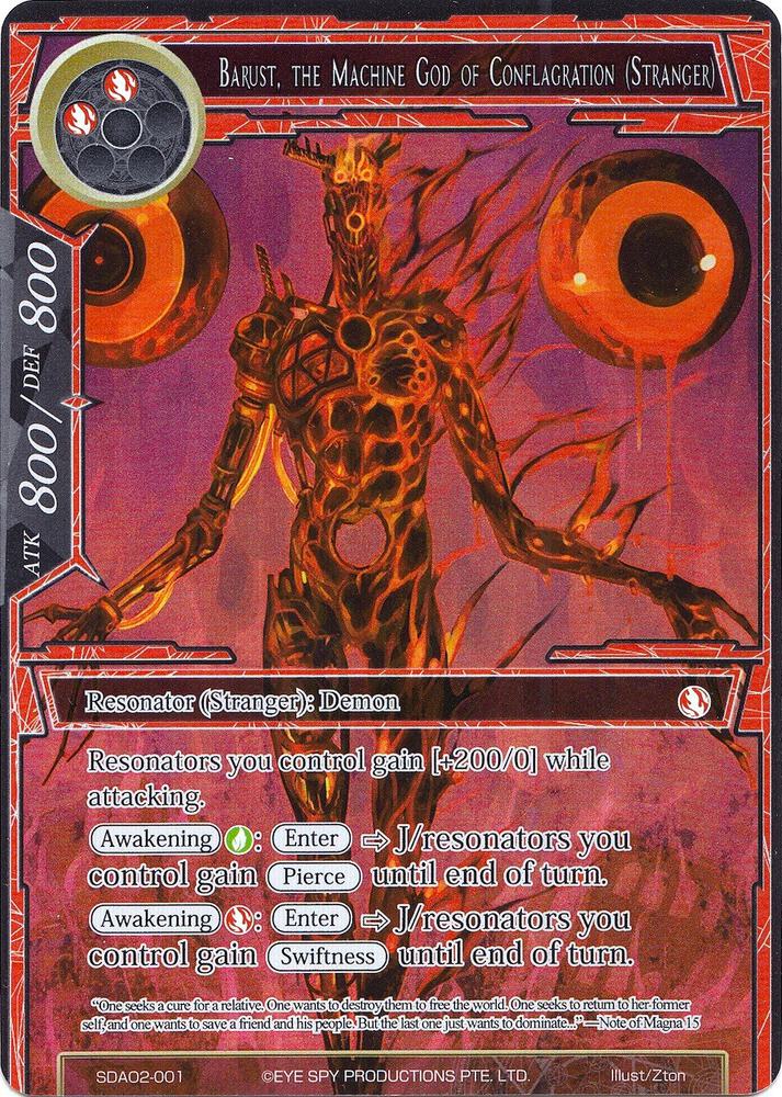Barust, the Machine God of Conflagration (Stranger) (Full Art)