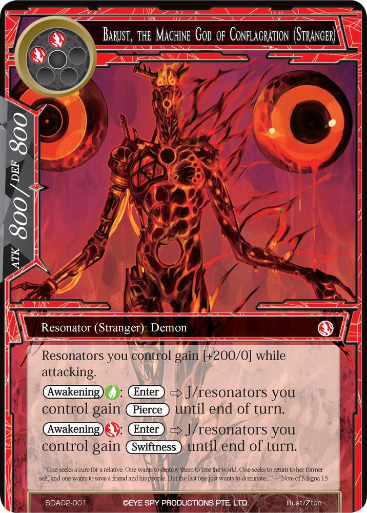 Barust, the Machine God of Conflagration (Stranger)