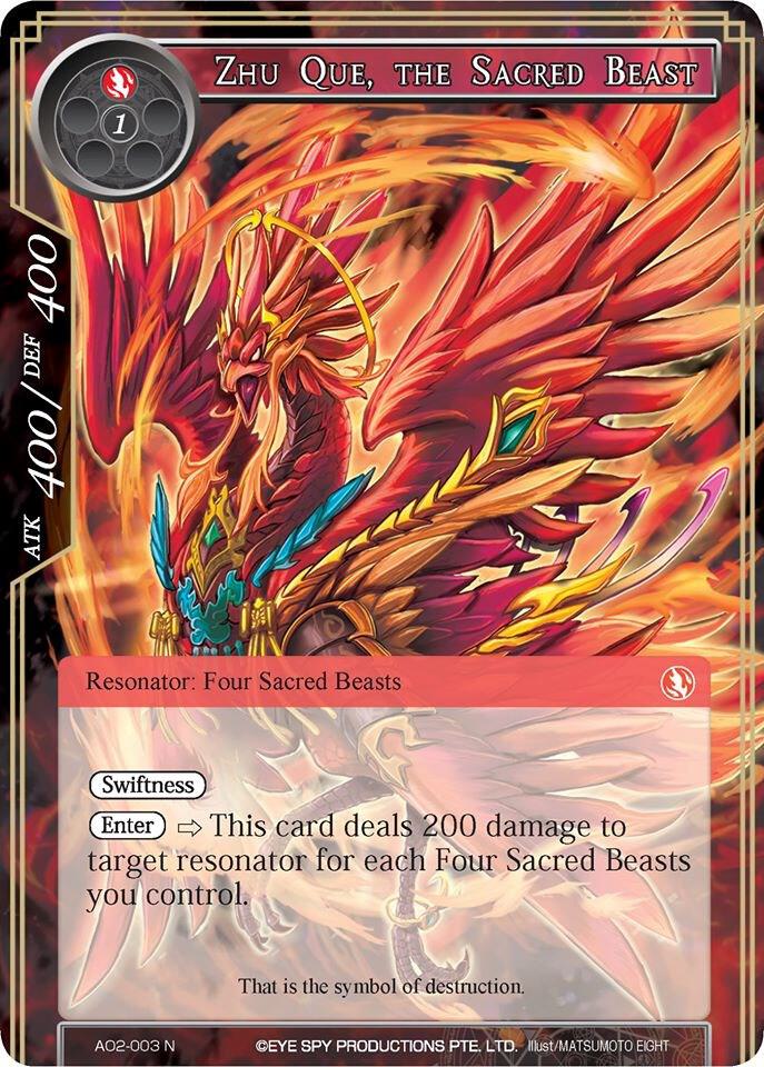 Zhu Que, the Sacred Beast