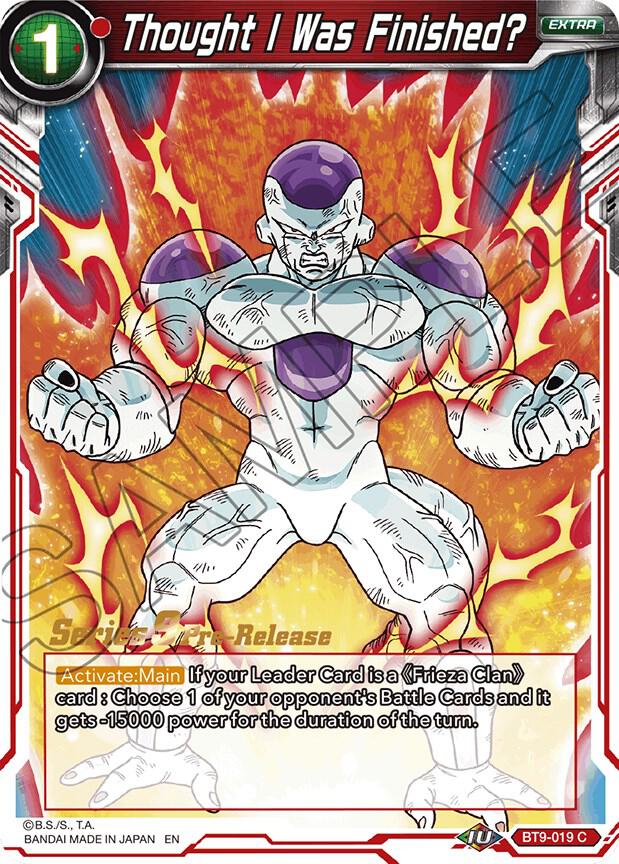 Thought I Was Finished? #BT9-019 — Universal Onslaught Pre-Release Cards