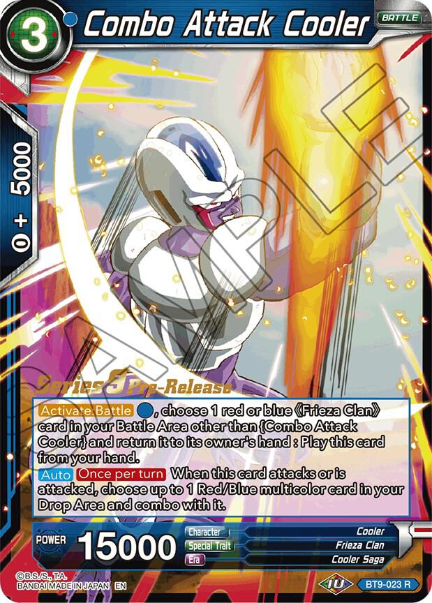 Combo Attack Cooler #BT9-023 — Universal Onslaught Pre-Release Cards