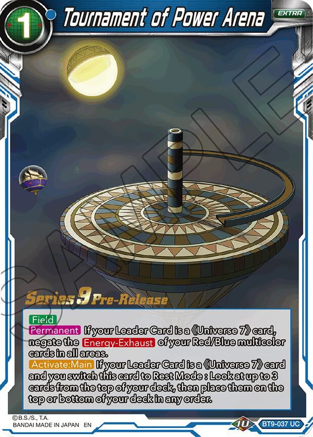 Tournament of Power Arena #BT9-037 — Universal Onslaught Pre-Release Cards