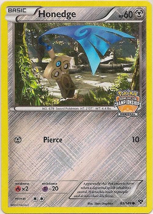 Honedge - 83/146 (Regional Championships) 083/146 from League & Championship Cards