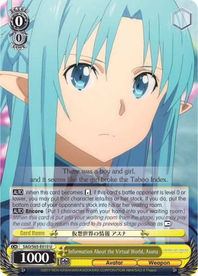 Information About the Virtual World, Asuna