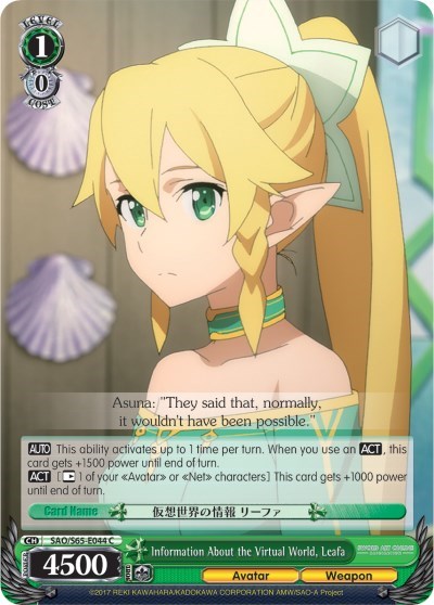 Information About the Virtual World, Leafa