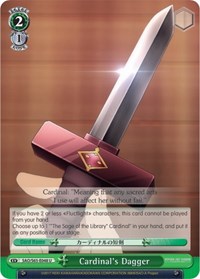 Cardinal's Dagger - Weiss Schwarz Sword Art Online -Alicization- trading card