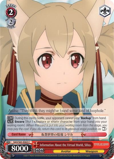 Information About the Virtual World, Silica