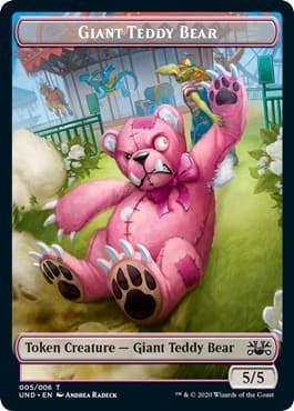 Giant Teddy Bear Acorn Stash Double sided Token