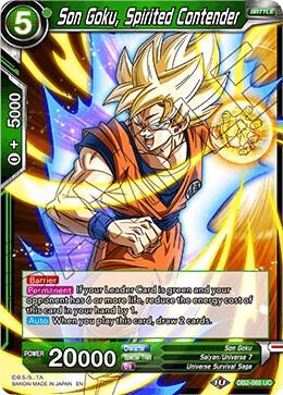 Son Goku, Spirited Contender #DB2-065 — Draft Box 05 - Divine Multiverse