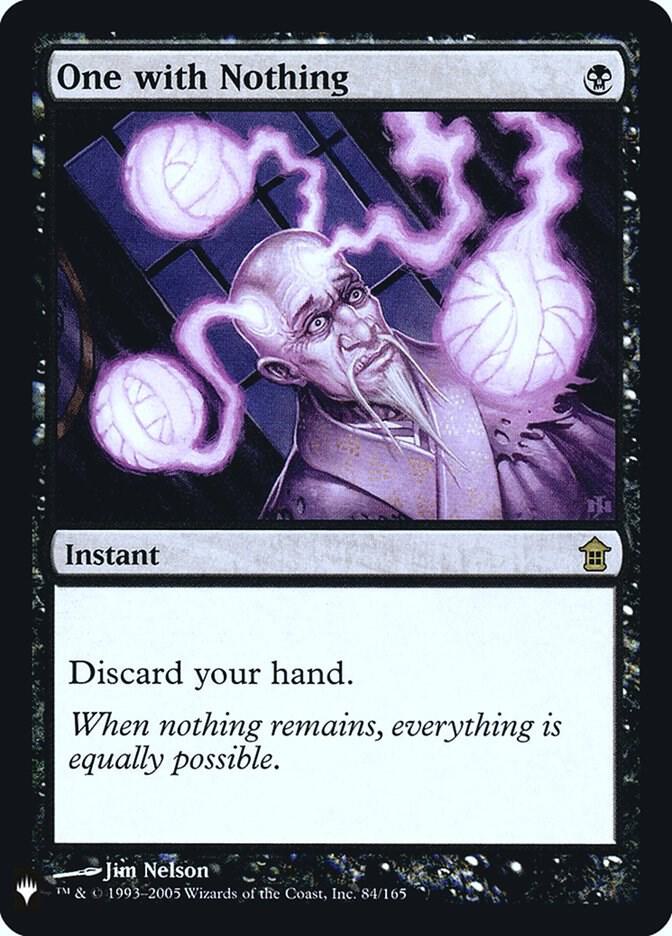 One with Nothing #SOK-84 — The List
