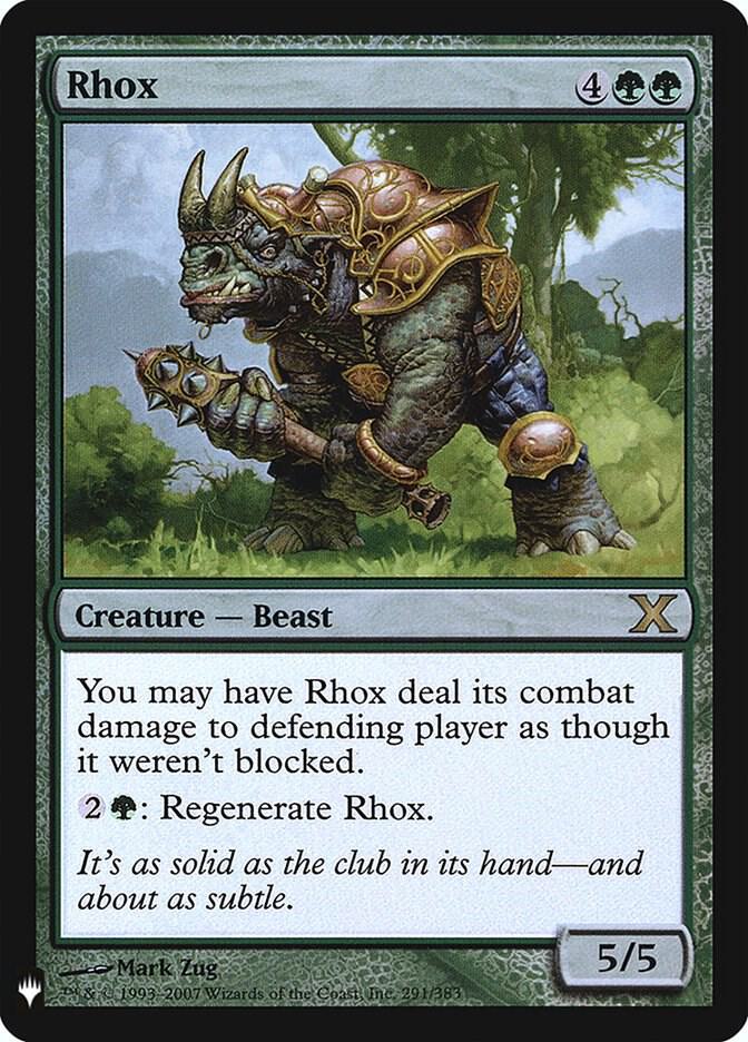 Rhox #10E-291 — The List