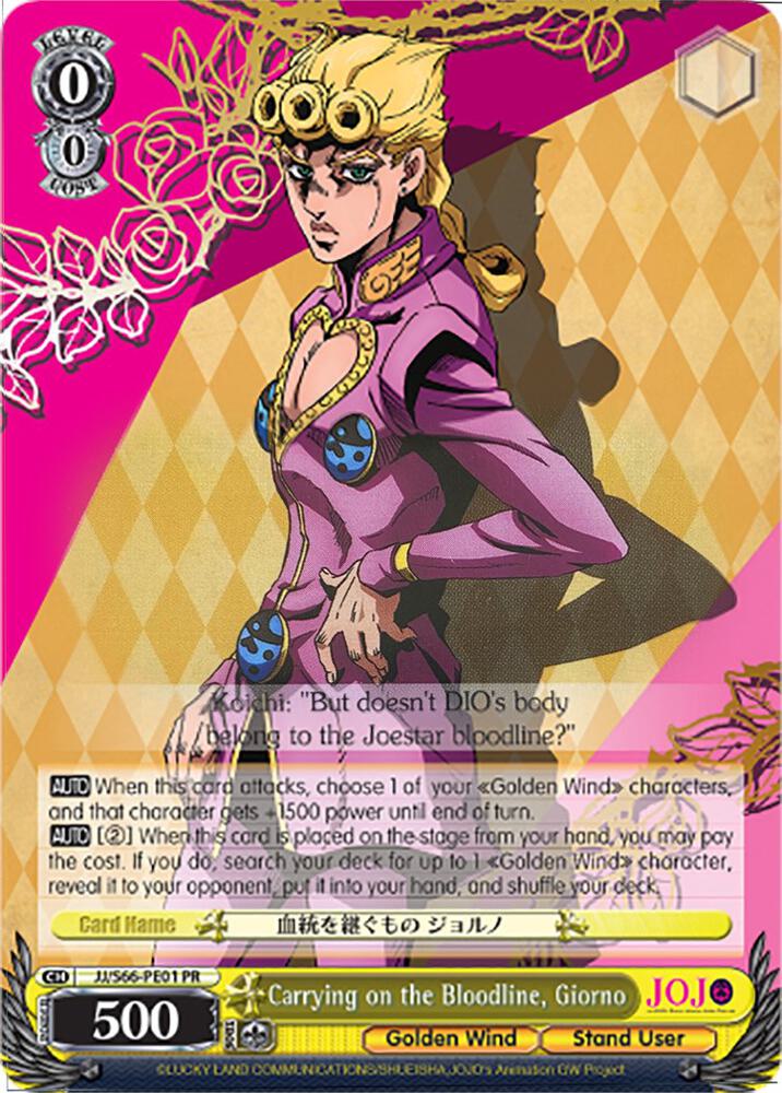 Carrying on the Bloodline, Giorno - JoJo's Bizarre Adventure