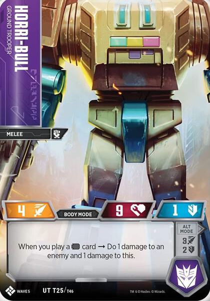 Horri-Bull - Ground Trooper - Titan Masters Attack - Transformers TCG - TCGplayer.com Horri-Bull - Ground Trooper - Titan Masters Attack - Transformers TCG - TCGplayer.com