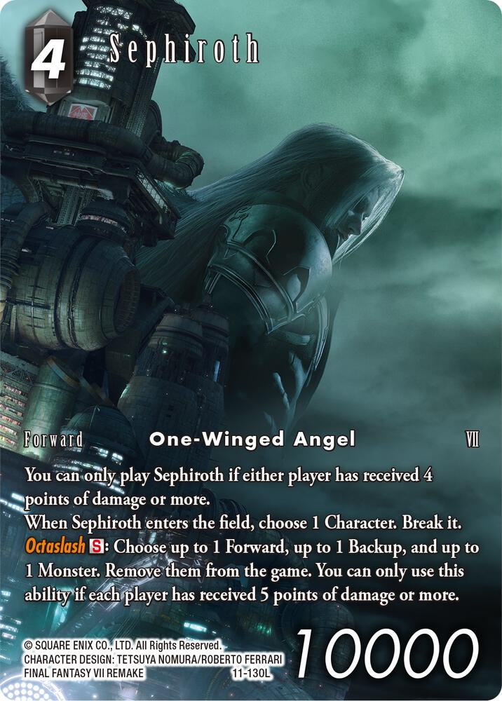 FFTCG セフィロス フルアートプレミアム フランス語版 11-130L Sephiroth - 11-130L (Full Art) - Opus XI - Final Fantasy TCG