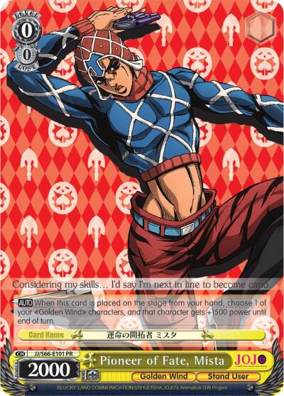 Pioneer of Fate, Mista - JoJo's Bizarre Adventure: Golden Wind