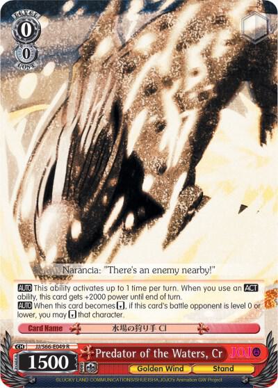 Predator of the Waters, Cr