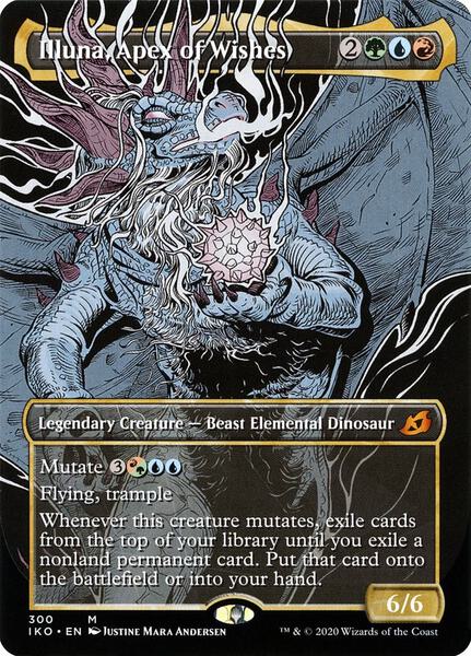 MtG Ikoria: Lair of Behemoths Mythic Rare Illuna, Apex of Wishes #300 [Showcase]