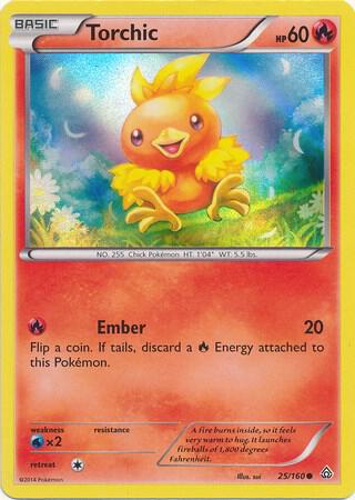 Torchic - 25/160 (Sheen Holo) 025/160 from Miscellaneous Cards & Products