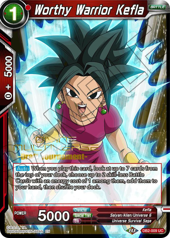 Worthy Warrior Kefla (Divine Multiverse Draft Tournament) #DB2-009 — Tournament Promotion Cards