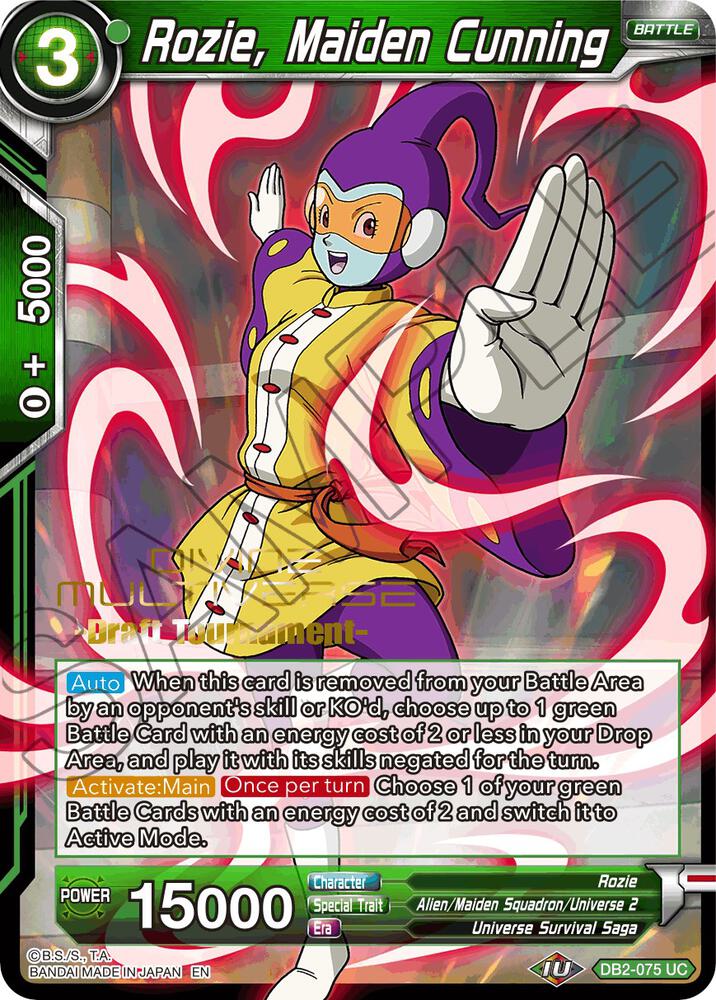 Rozie, Maiden Cunning (Divine Multiverse Draft Tournament) #DB2-075 — Tournament Promotion Cards