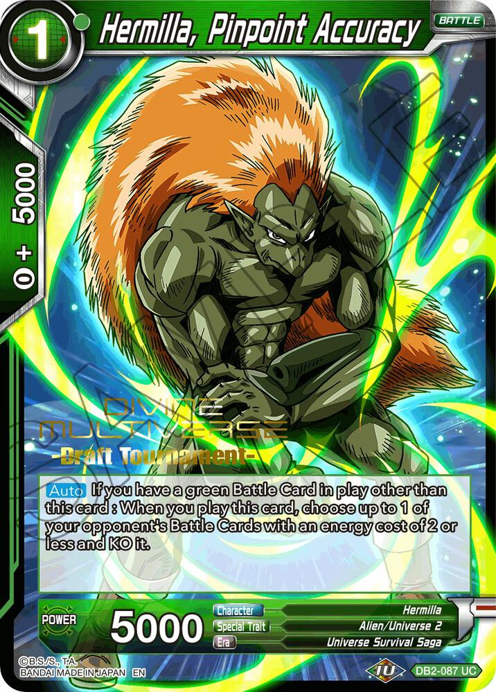 Hermilla, Pinpoint Accuracy (Divine Multiverse Draft Tournament) #DB2-087 — Tournament Promotion Cards