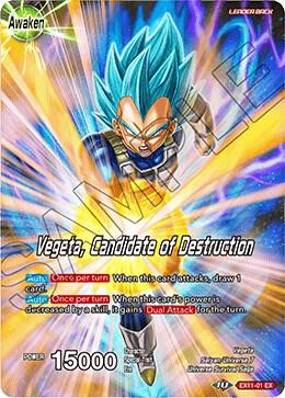 Vegeta // Vegeta, Candidate of Destruction #EX11-01 — Expansion Deck Box Set 11: Universe 7 Unison