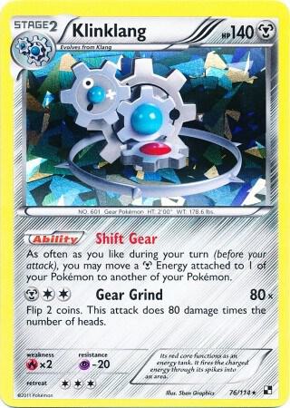 Klinklang - 76/114 (Cracked Ice Holo) 076/114 from Blister Exclusives