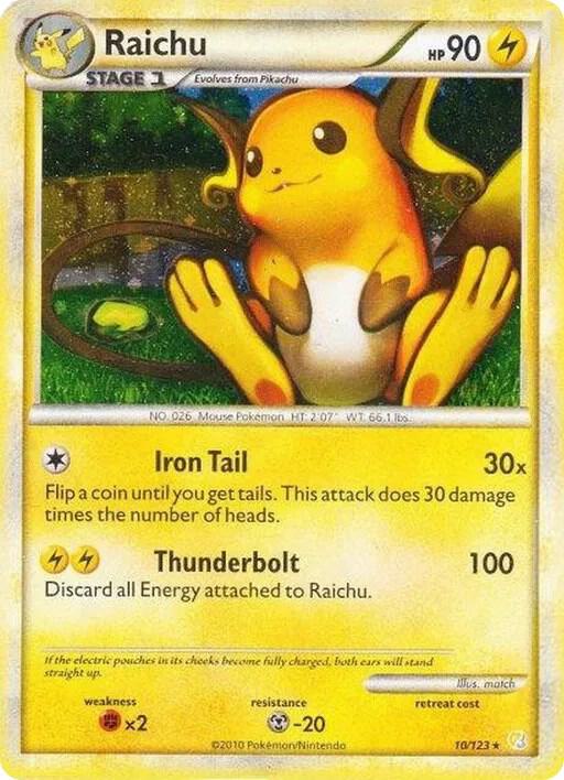 Raichu - 10/123 (Cracked Ice Holo) 010/123 from Deck Exclusives