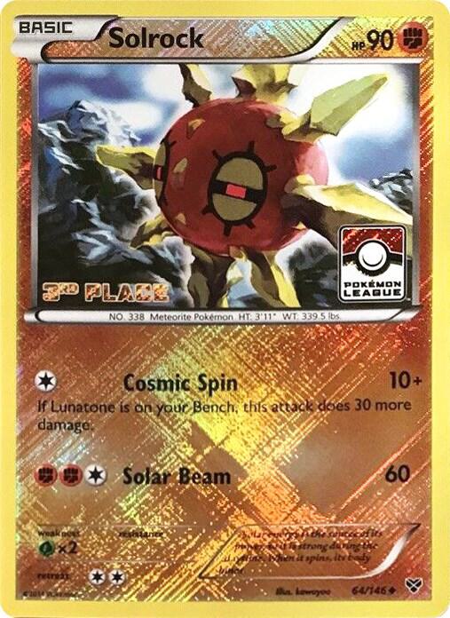 Solrock - 64/146 (Pokemon League) [3rd Place] 064/146 from League & Championship Cards