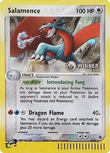 Salamence - 19/97 (e-League) [Winner] 19/97 from Nintendo Promos