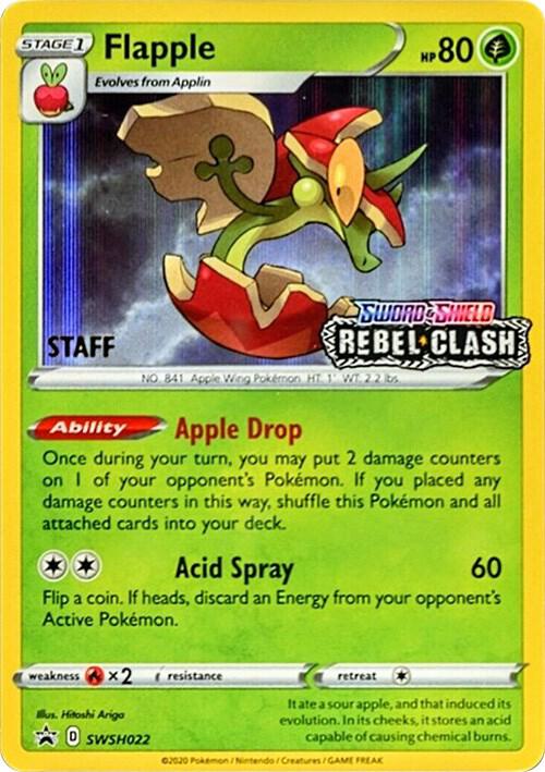 Flapple - SWSH022 (Prerelease) [Staff] SWSH022 from SWSH: Sword & Shield Promo Cards