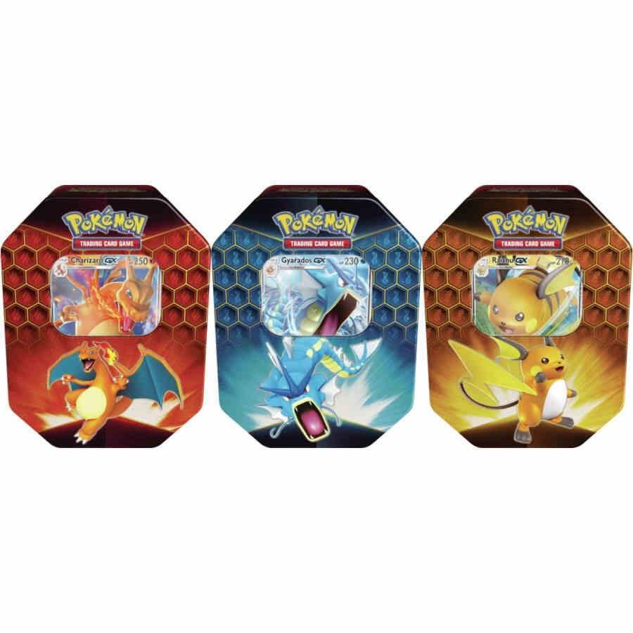 Pokémon Hidden Fates Tin Set (3 Tins) – Spanish Edition – Factory Sealed
