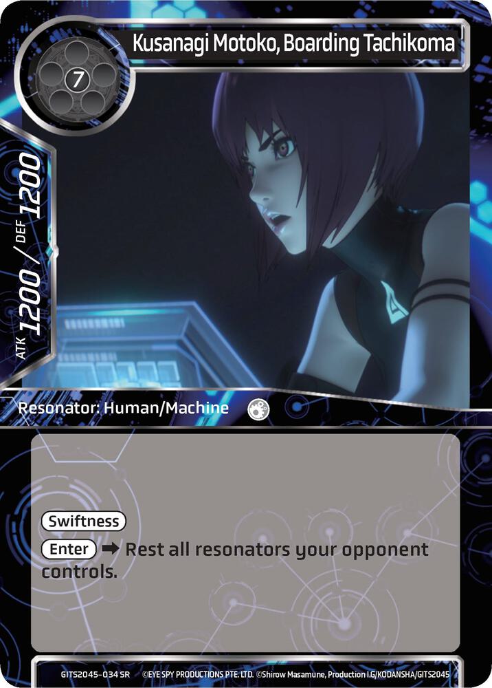 Kusanagi Motoko, Boarding Tachikoma