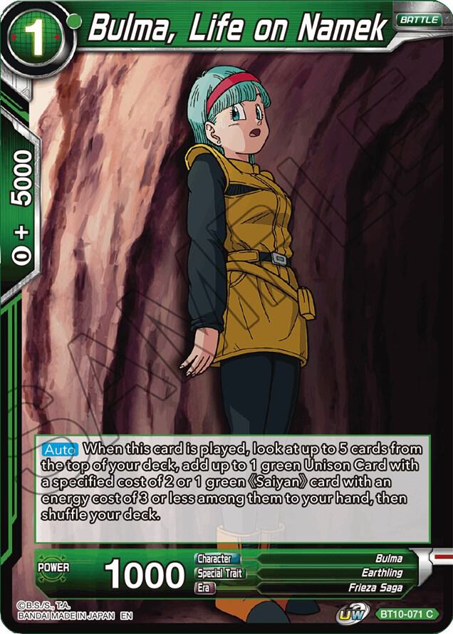Bulma, Life on Namek #BT10-071 — Rise of the Unison Warrior