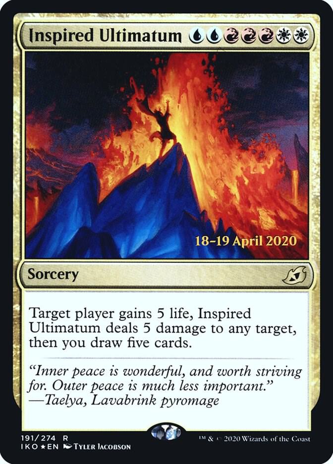 mtg cards with inspired Inspired Ultimatum - Prerelease Cards - Magic: The Gathering