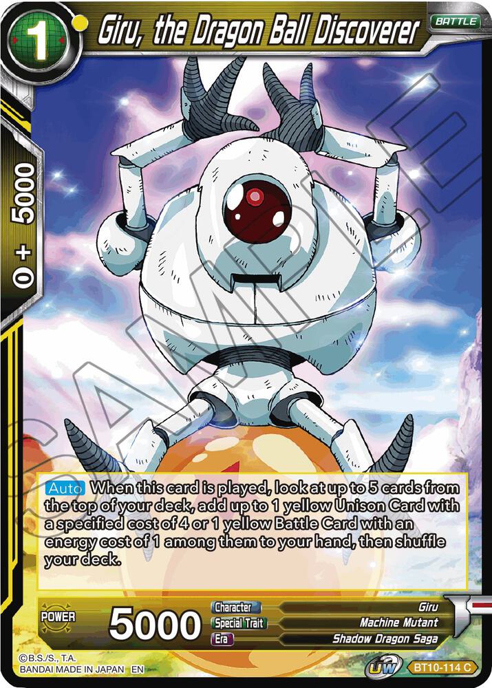 Giru, the Dragon Ball Discoverer #BT10-114 — Rise of the Unison Warrior