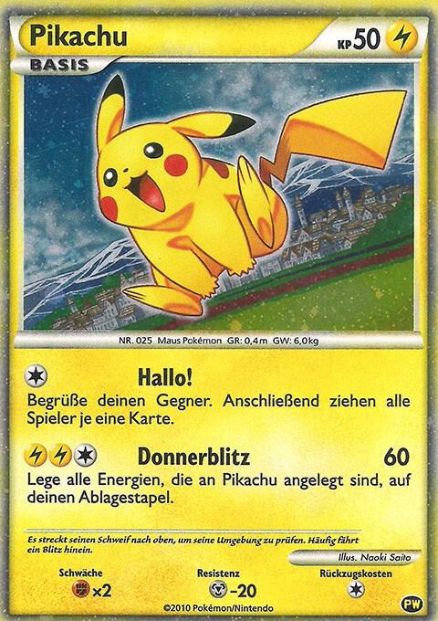 Pikachu (German) PW 6 from Pikachu World Collection Promos