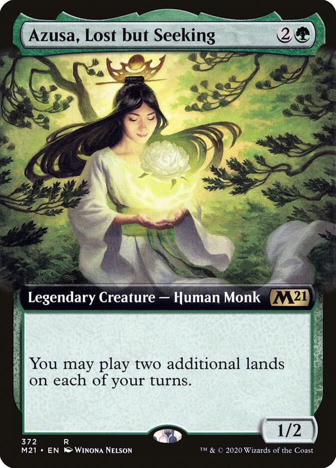 Azusa, Lost but Seeking (Extended Art) - Core Set 2021 - Magic